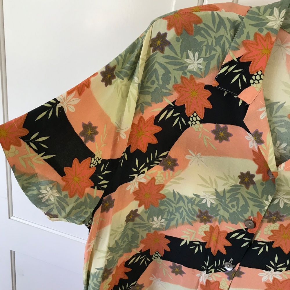 Women's Floral Print Top - Multicolor - Picture 4 of 16